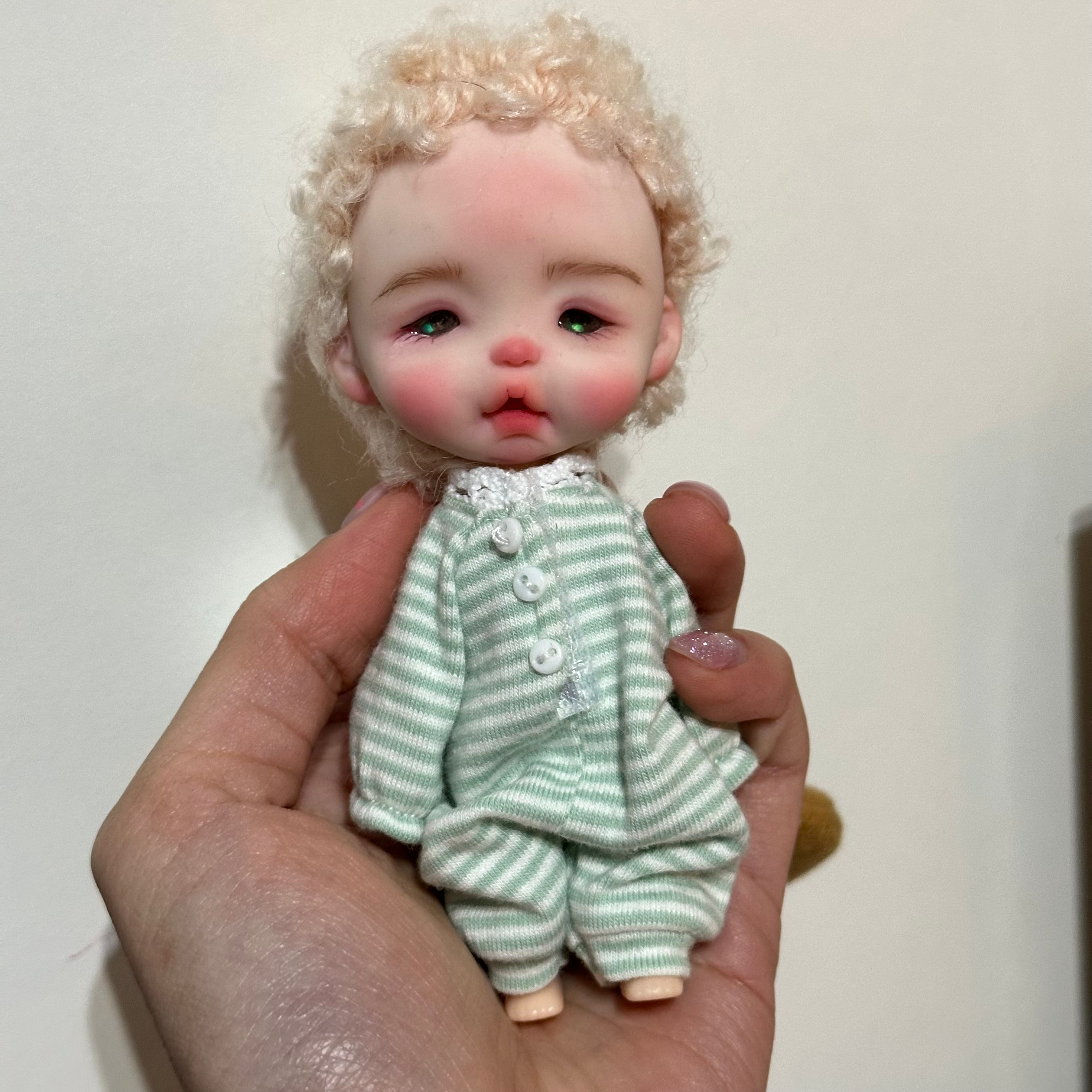 Ooak handmade ob11 type clay dolls bjd type gifts