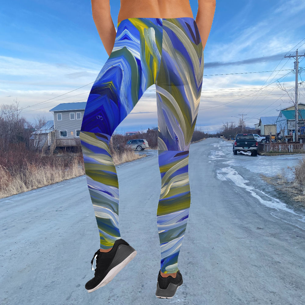 Blue Print Leggings
