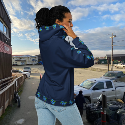Black String Unisex Blueberry Zip Hoodie | Atsaq Art