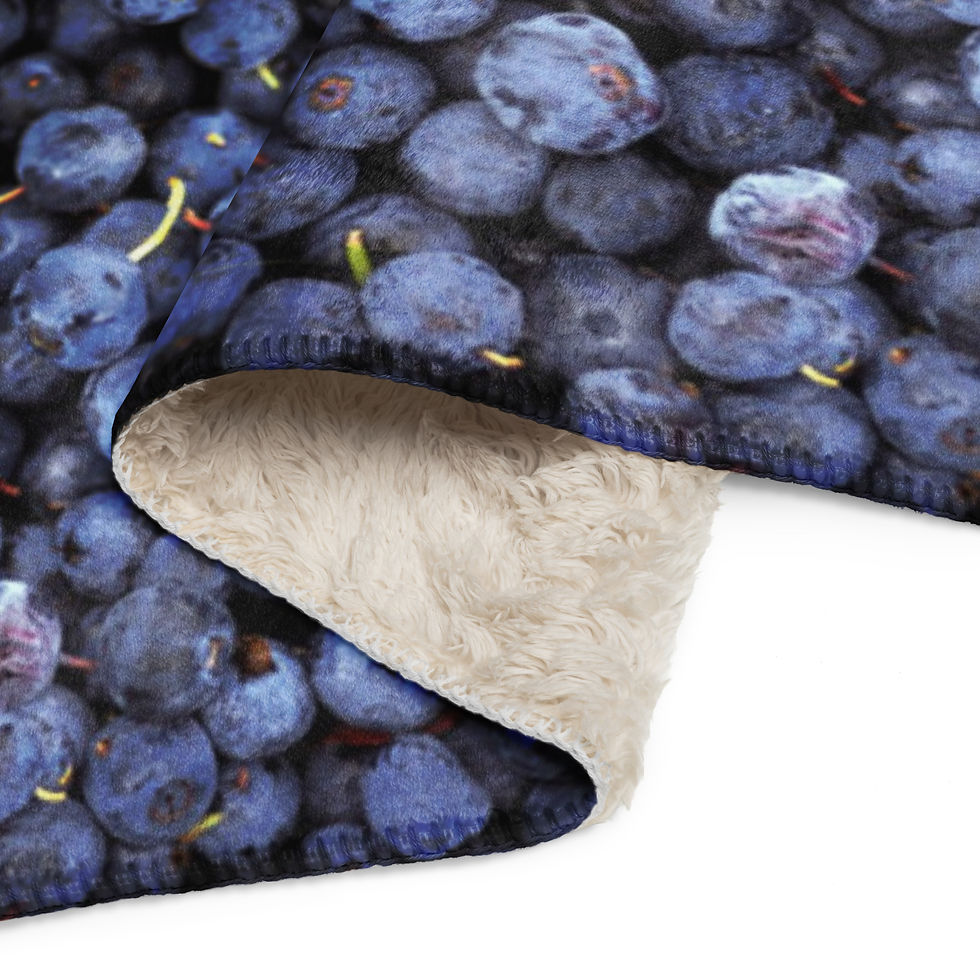Thumbnail: Sherpa Blueberry Throw Blanket
