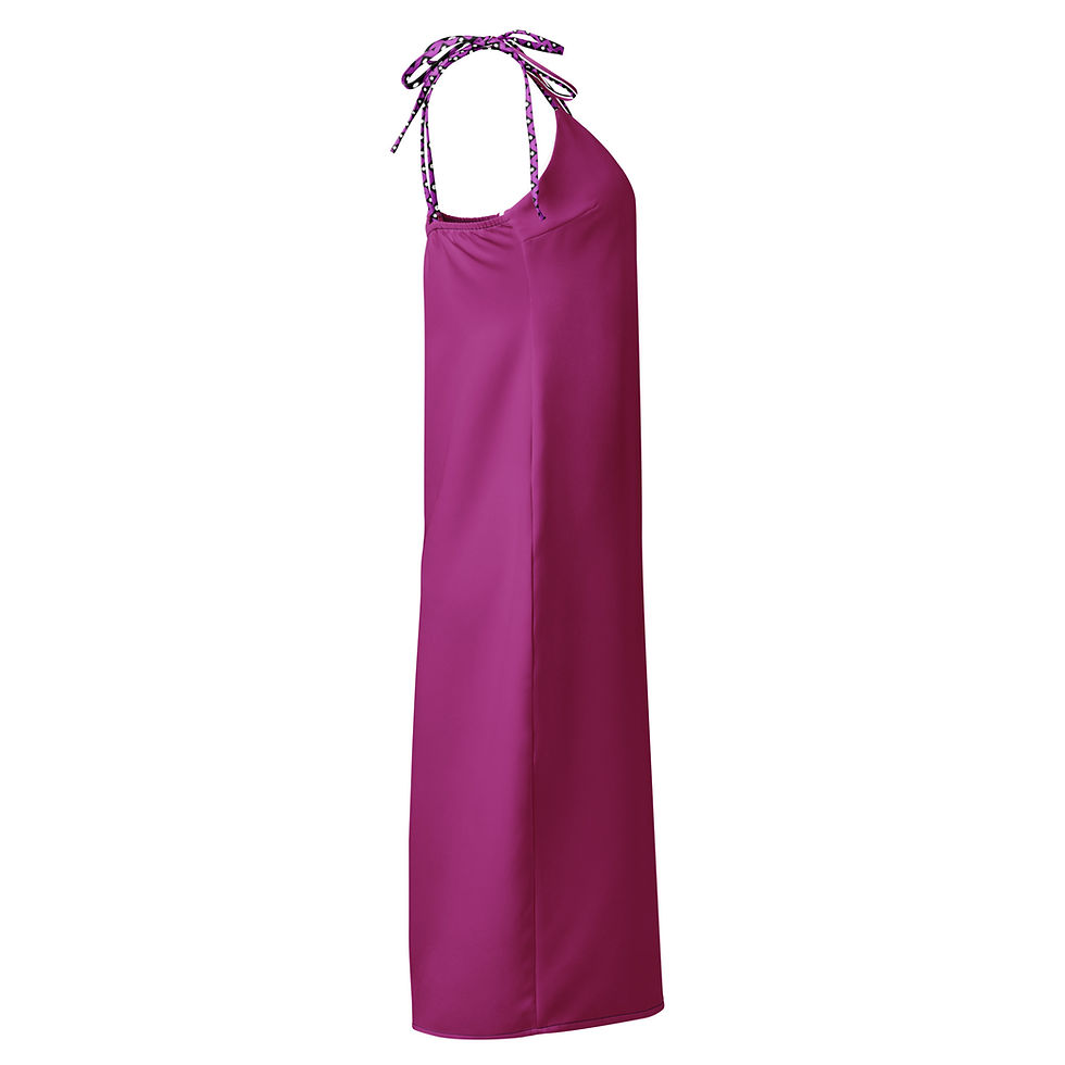 Thumbnail: Red Violet Tie-strap Midi Dress