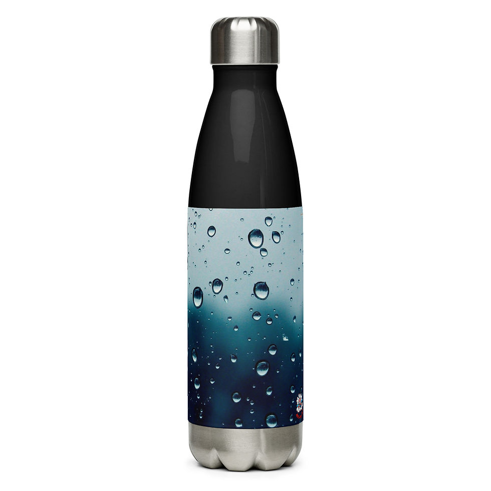Thumbnail: Water Drops Stainless Steel Water Bottle