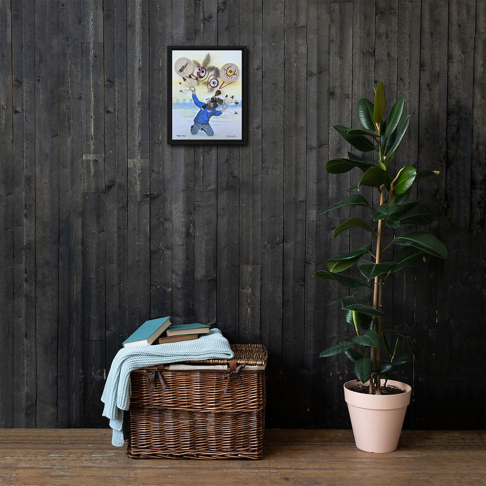 Thumbnail: Rhythm and Flow Framed Canvas Print