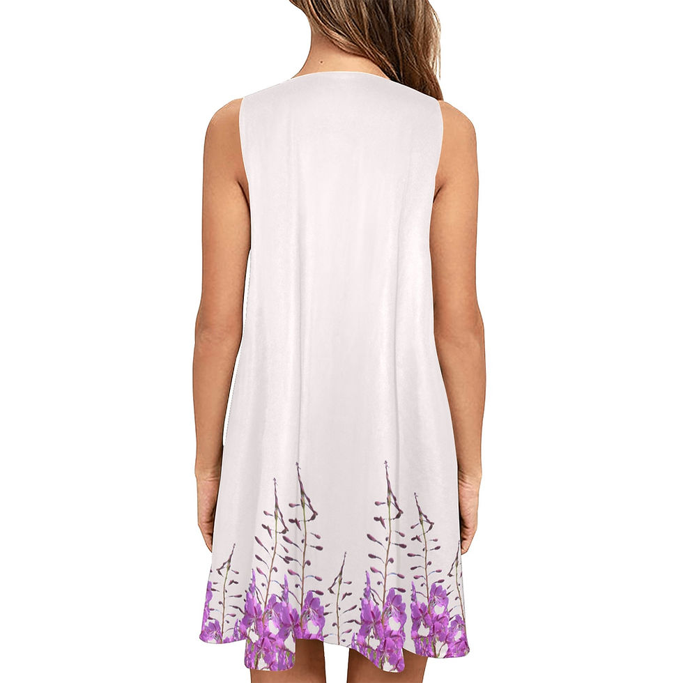 Whisper White Fireweed Sleeveless Dress