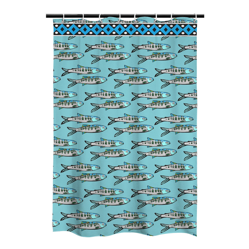 Fish Smolts Shower Curtain