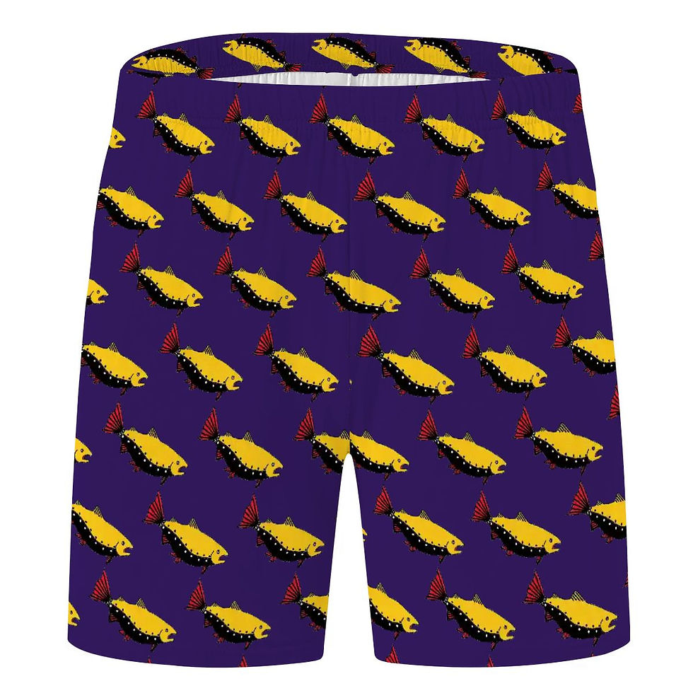 Thumbnail: Men’s Fish Graph Purple Shorts