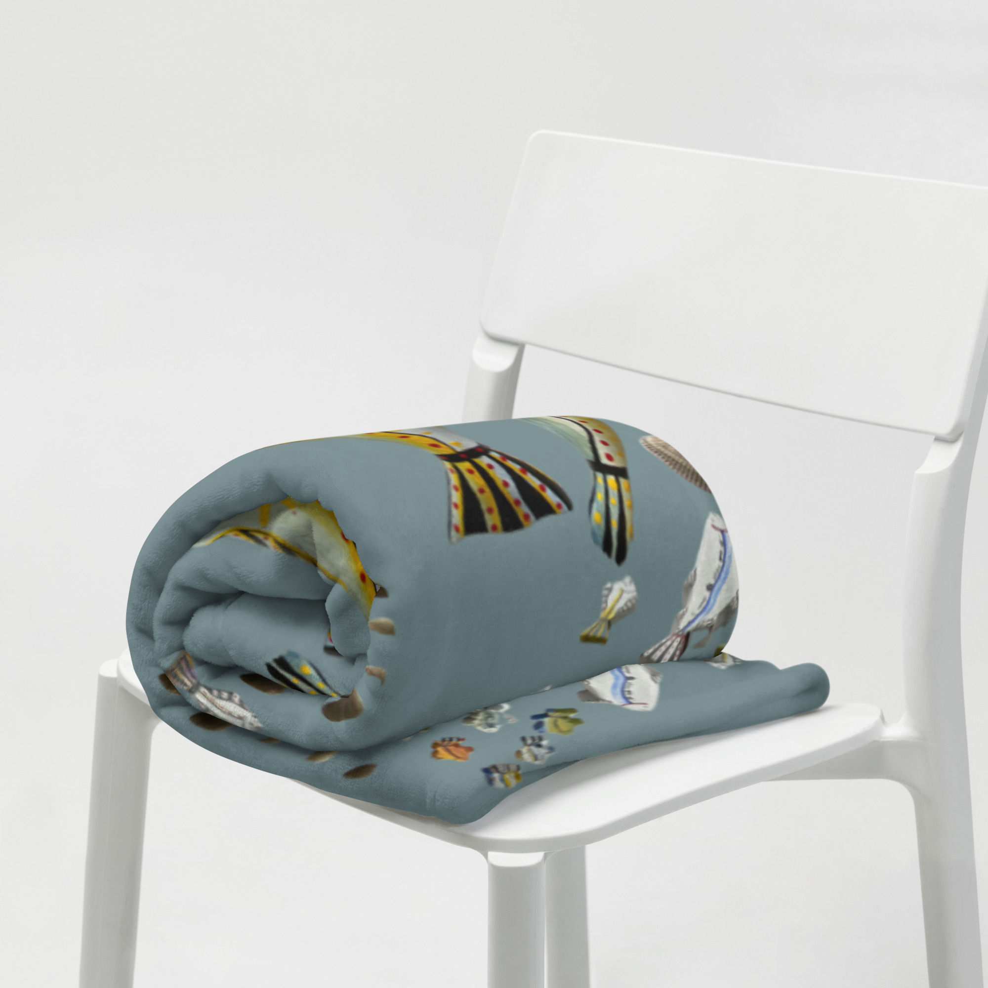 Salmon Gather Throw Blanket