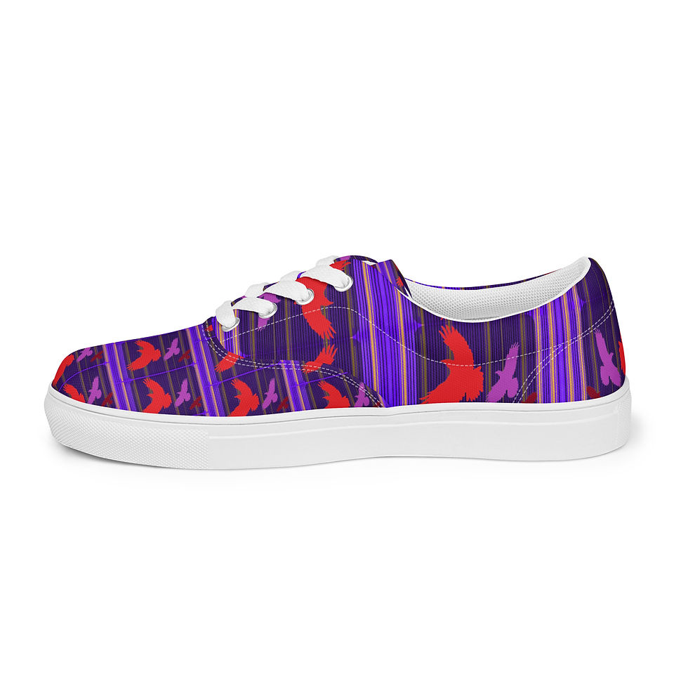 Thumbnail: Women’s Pink Lace-up Canvas Shoes