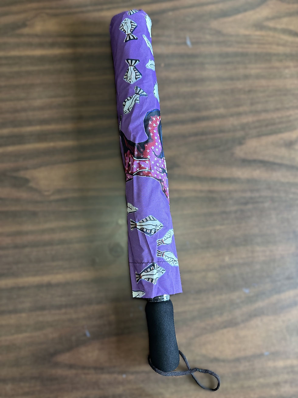 Thumbnail: Salmon Girl Semi-Auto Fold Umbrella