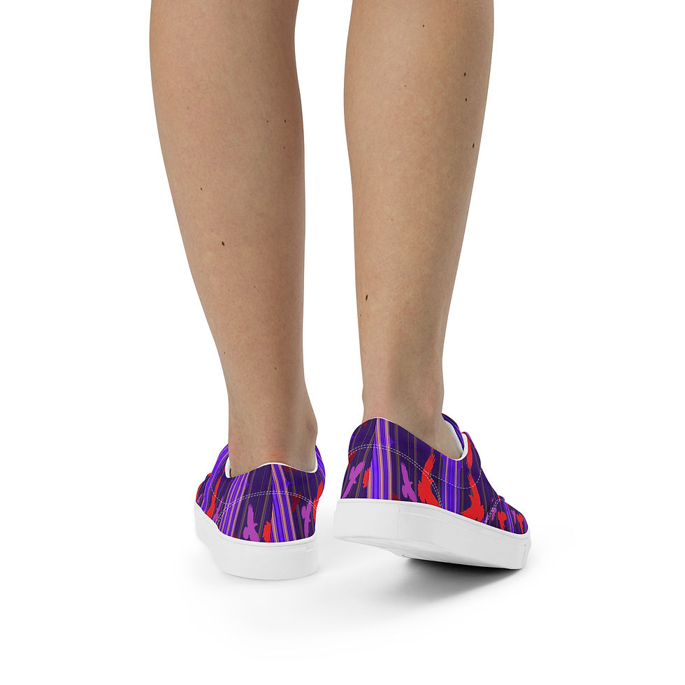 Thumbnail: Women’s Pink Lace-up Canvas Shoes