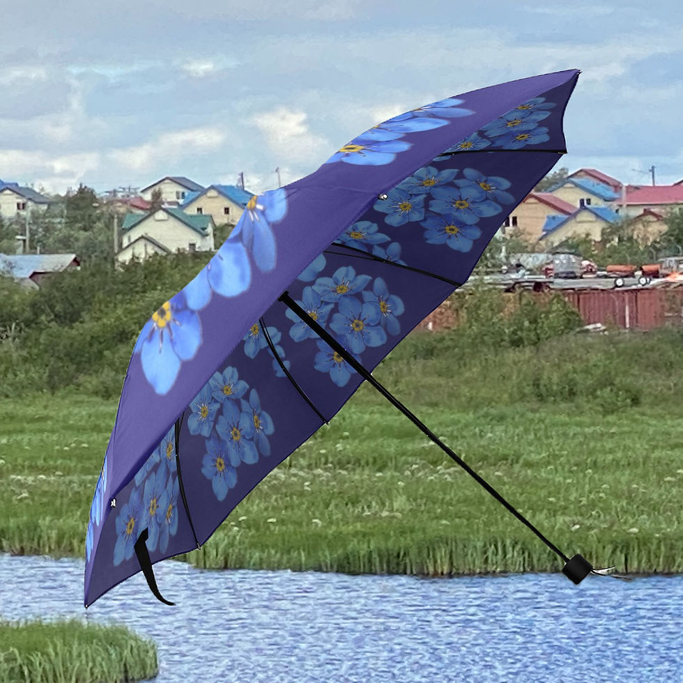 Forget Me Not Foldable Umbrella