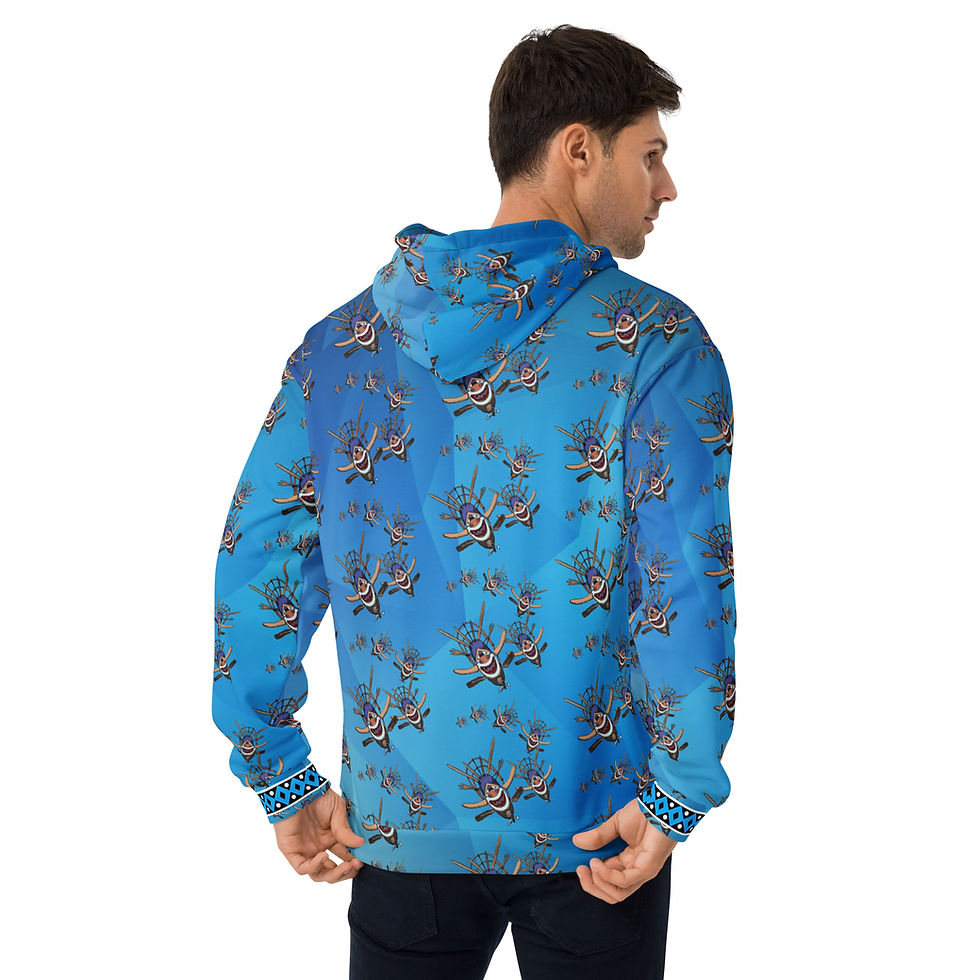 Thumbnail: Blue Masked Unisex Pullover Hoodie