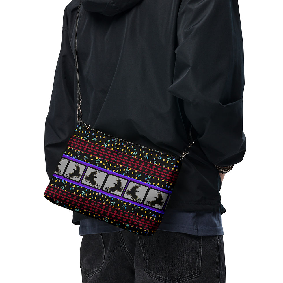 Thumbnail: Raven Pattern Crossbody Bag