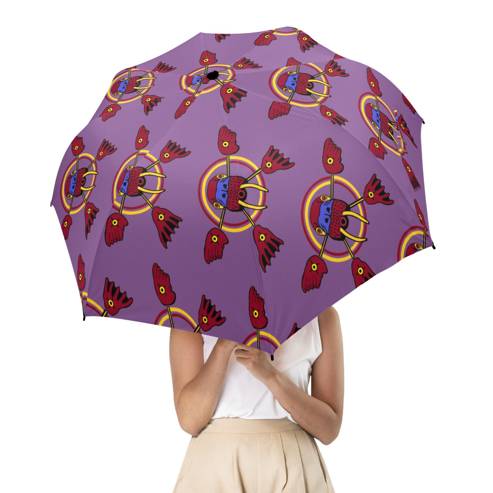 Walrus Face Semi-Auto Fold Umbrella