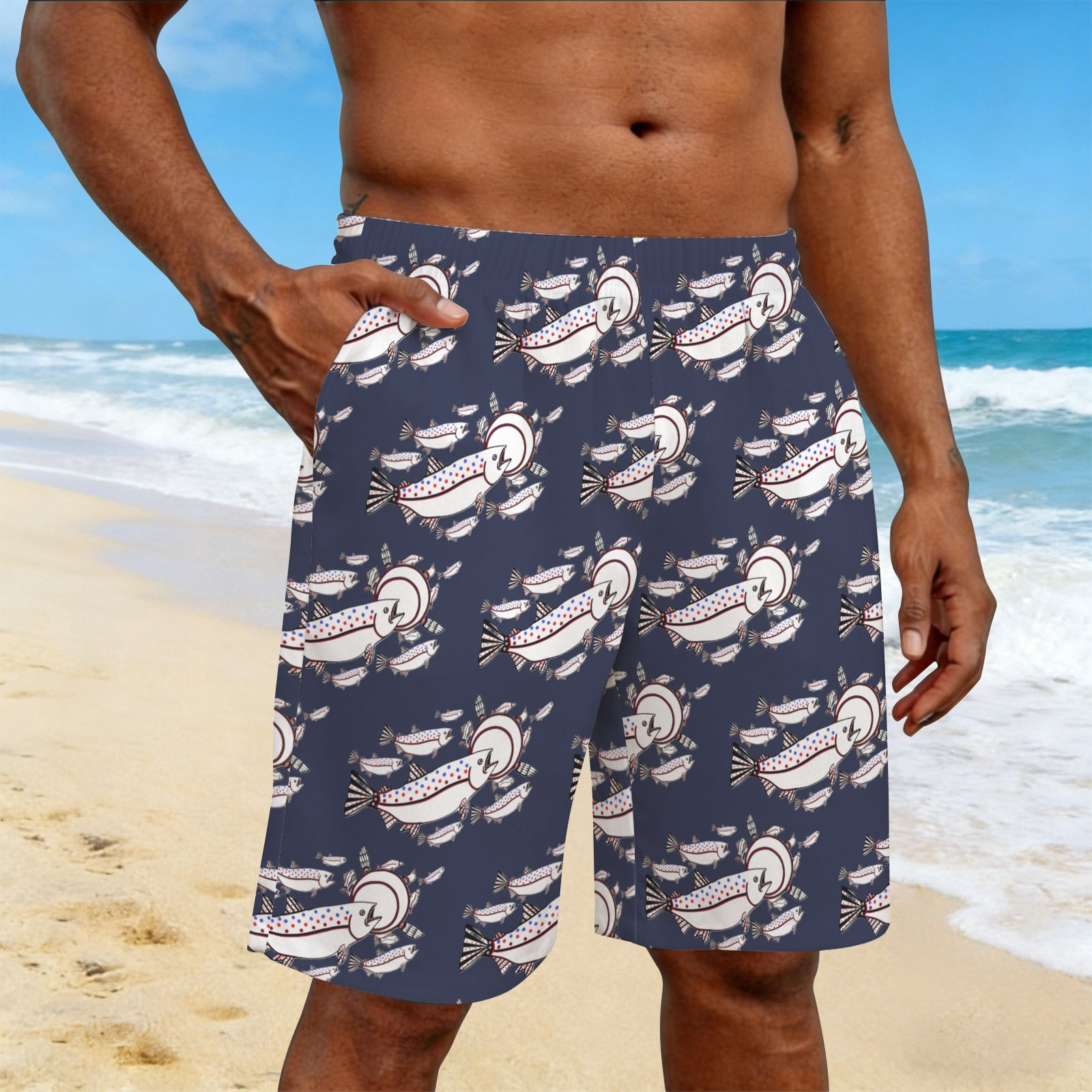 Calling All Salmon Men's Shorts