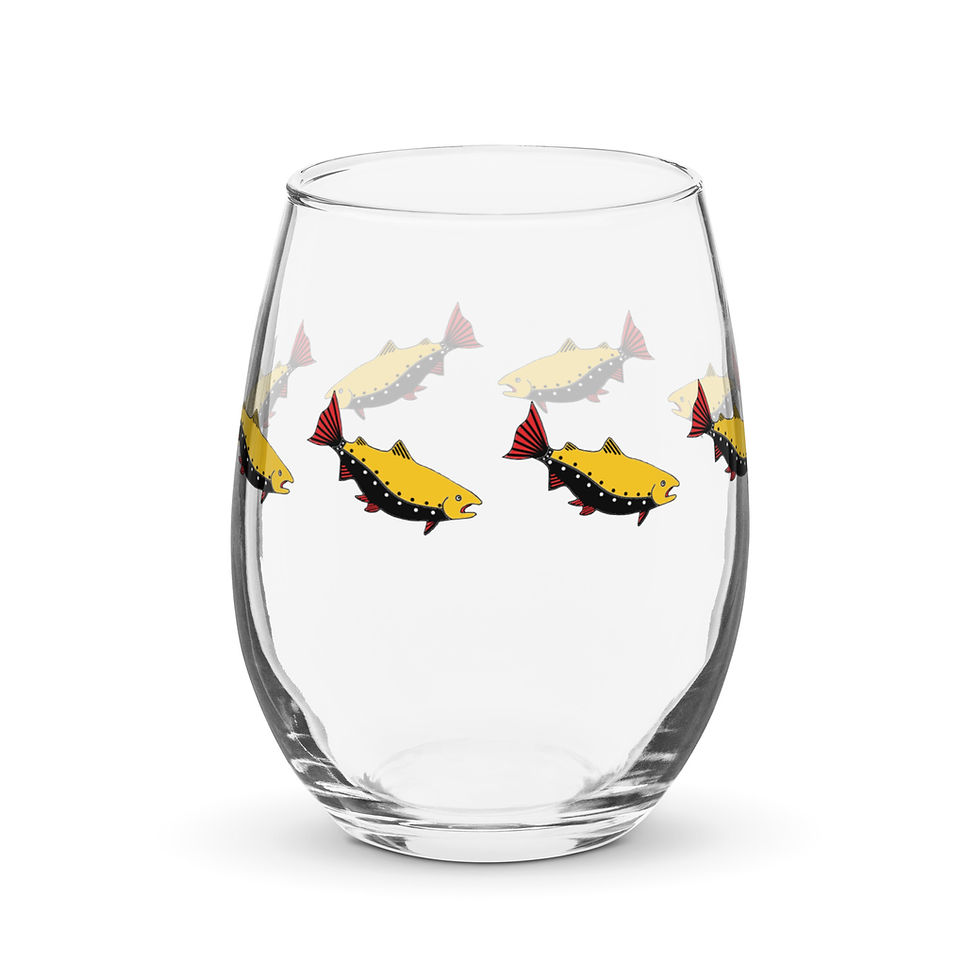 Thumbnail: Stemless Celebrate Fish Alaskan Glass