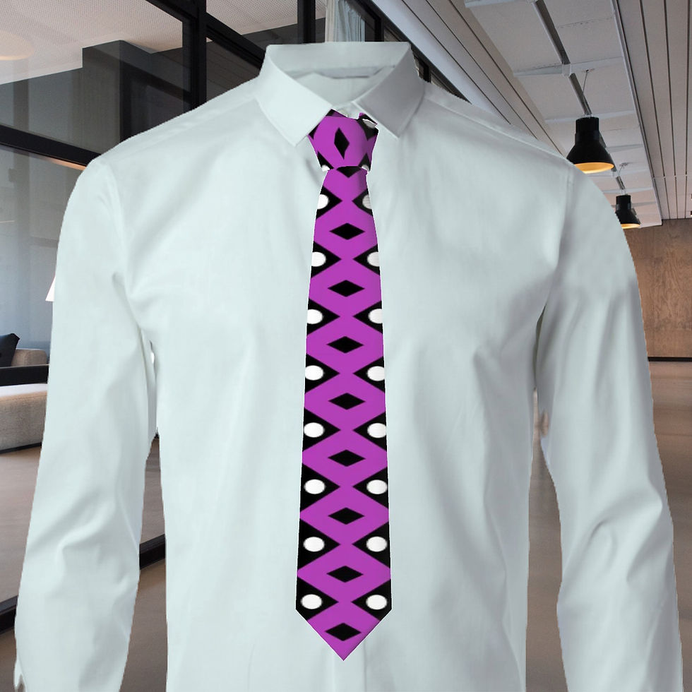 Native Pattern Purple Necktie