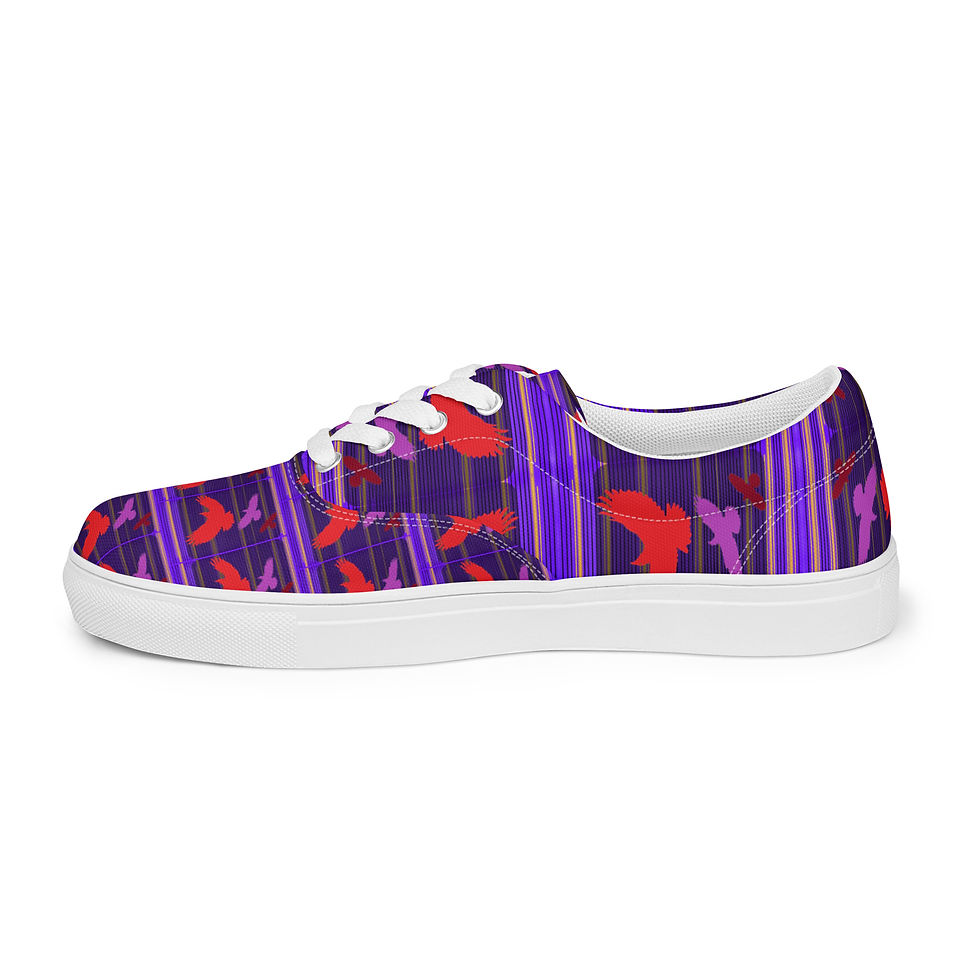 Thumbnail: Women’s Pink Lace-up Canvas Shoes
