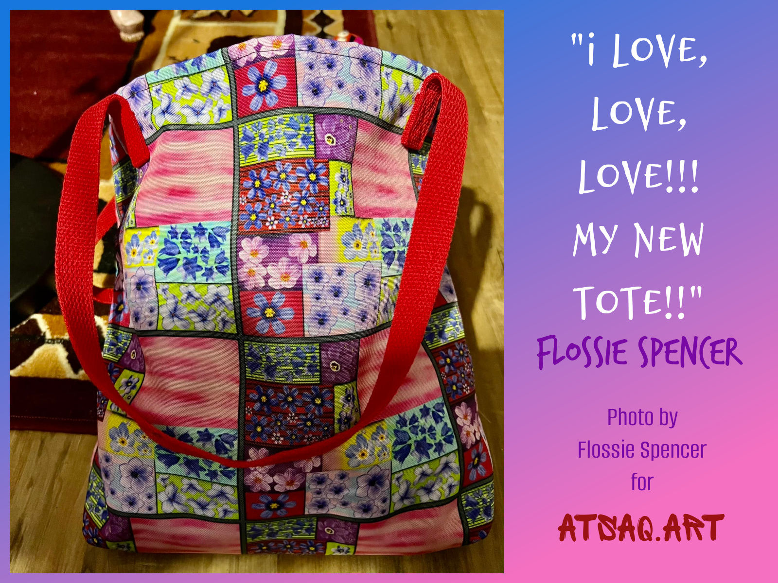 Quilted Pattern Tote Bag