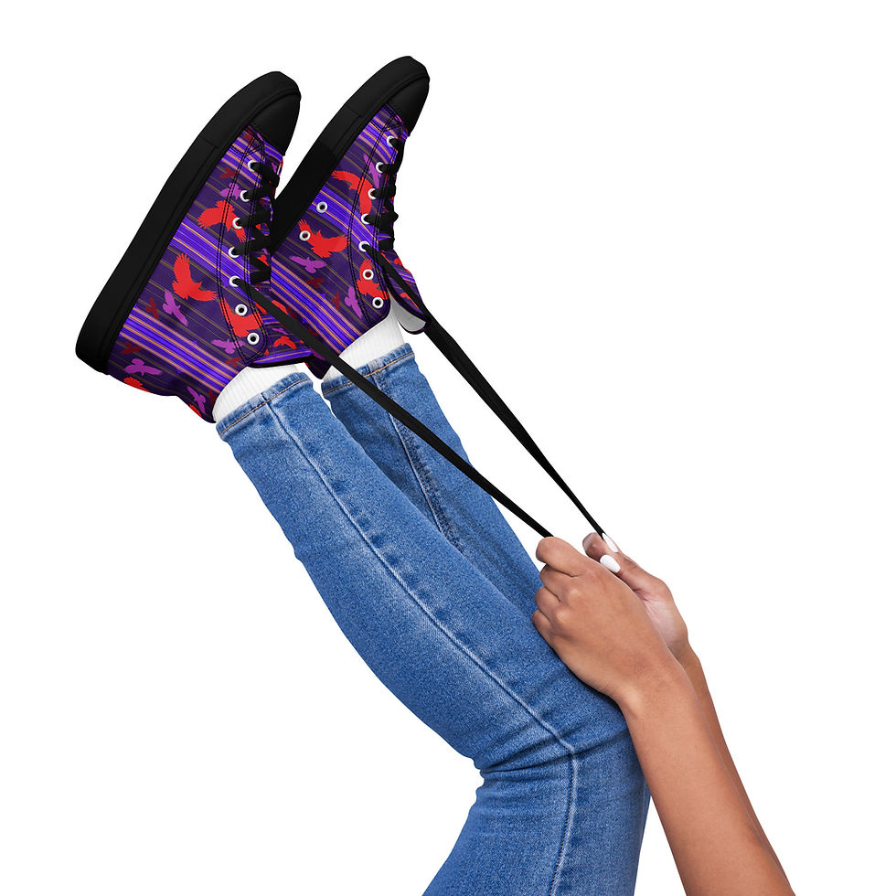Thumbnail: Women's High Top Canvas Shoes