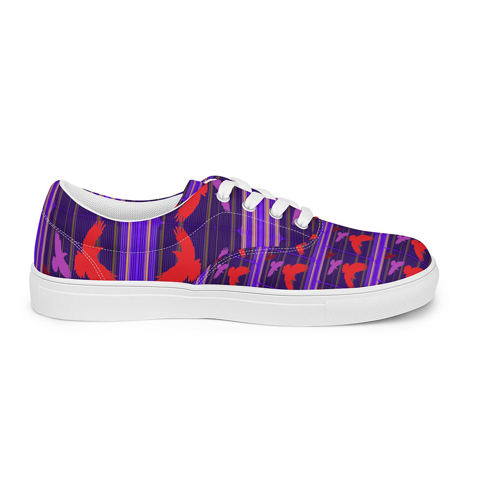Thumbnail: Women’s Pink Lace-up Canvas Shoes