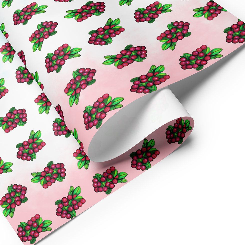 Thumbnail: Cranberry Wrapping Paper Sheets (3 Sheets)