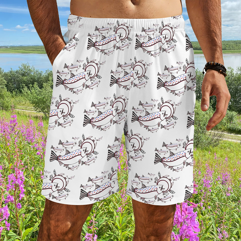 Calling All Salmon White Shorts