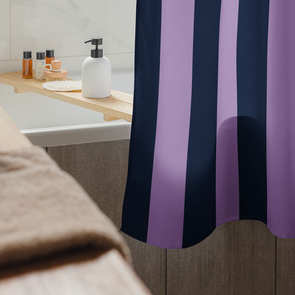 Thumbnail: Red Trim Shower Curtain