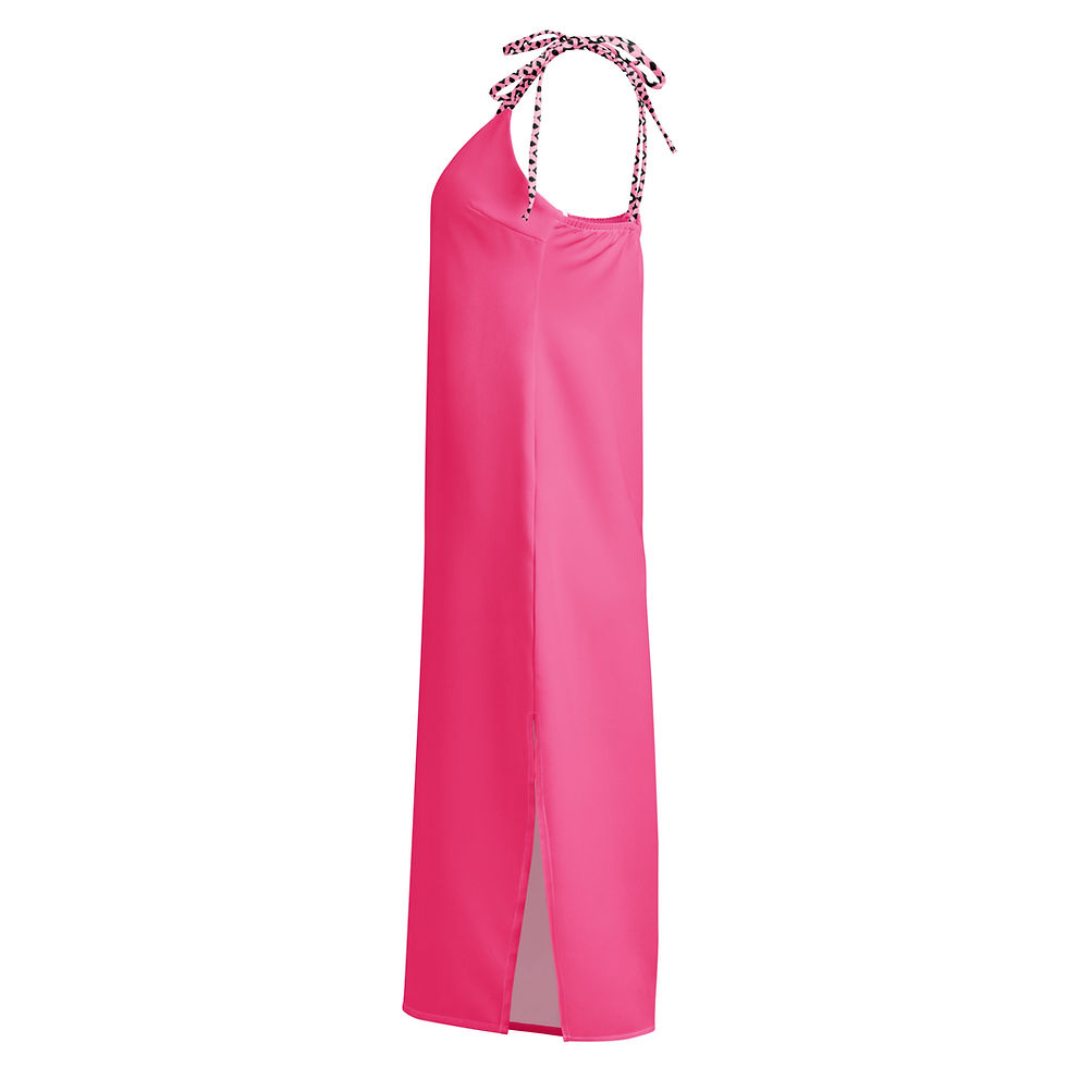 Thumbnail: Brilliant Rose Tie-strap Midi Dress