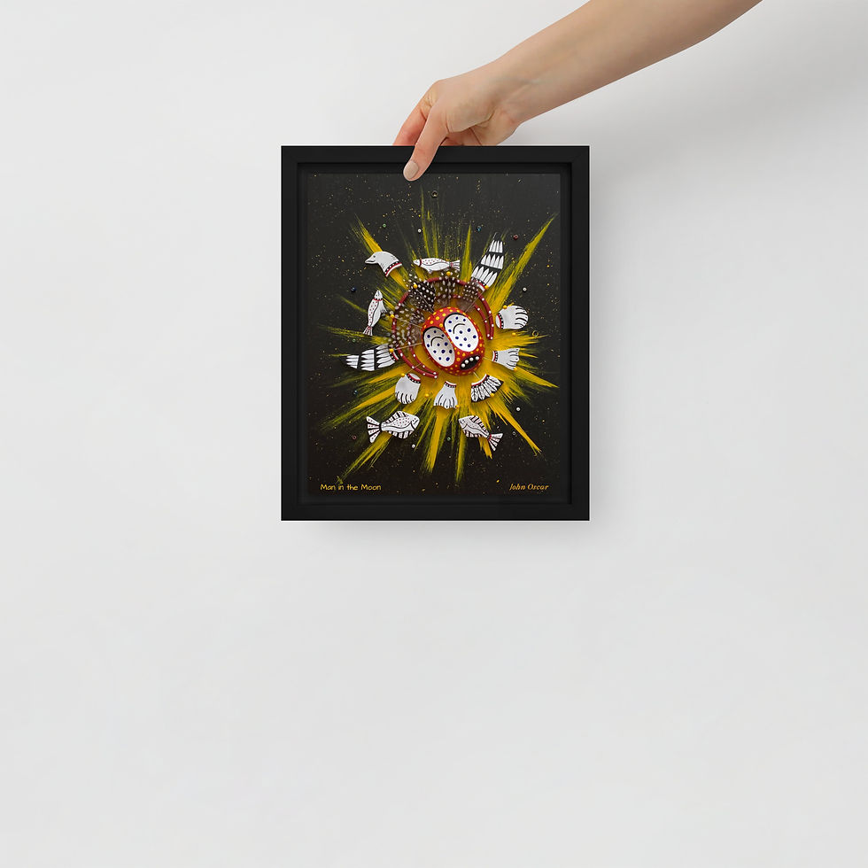 Thumbnail: Man In The Moon Framed Canvas Print