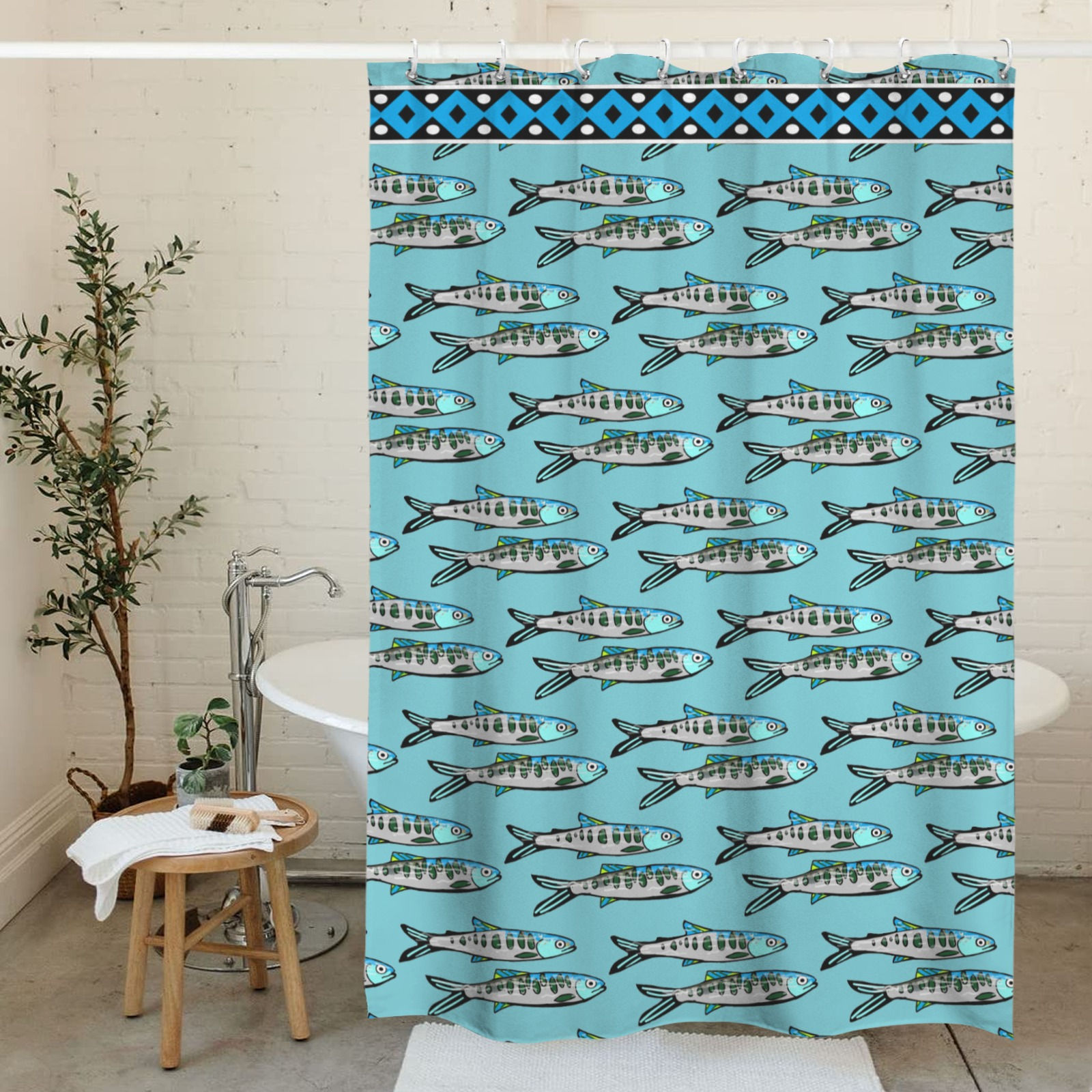 Fish Smolts Shower Curtain