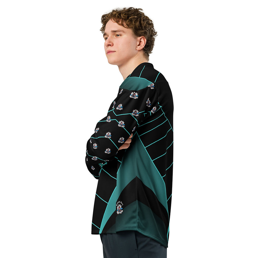 Thumbnail: Green Trim Unisex Recycled Jersey