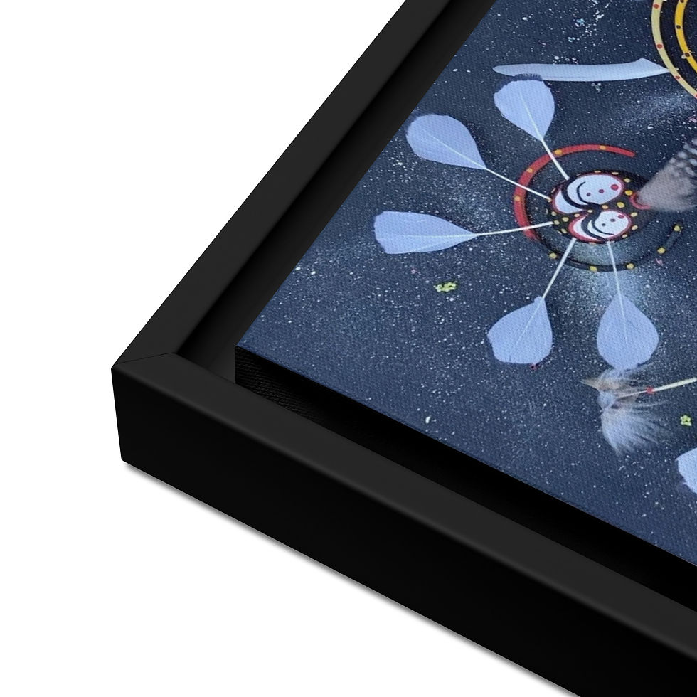Thumbnail: Northern Stars Framed Canvas Print