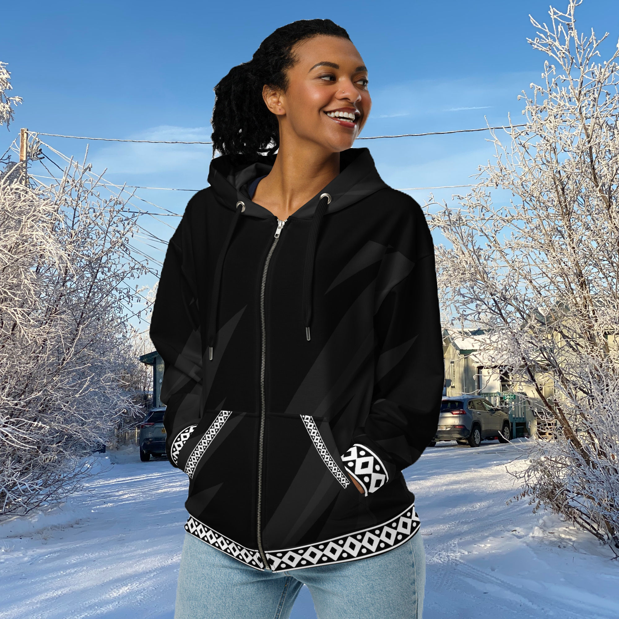 Deep Gray Zip Hoodie