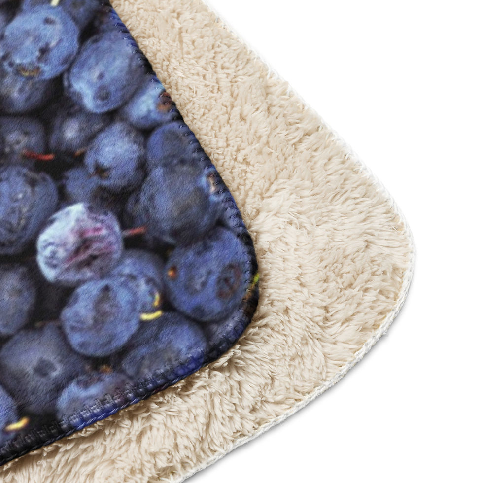 Thumbnail: Sherpa Blueberry Throw Blanket