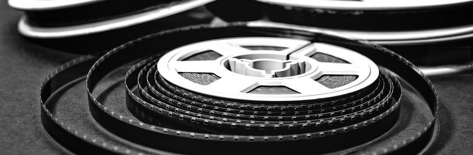 Rolos de filme em close-up