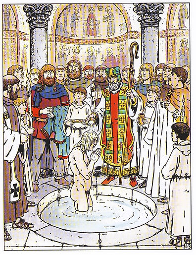 baptême d'Hasting à Luna (Luni)