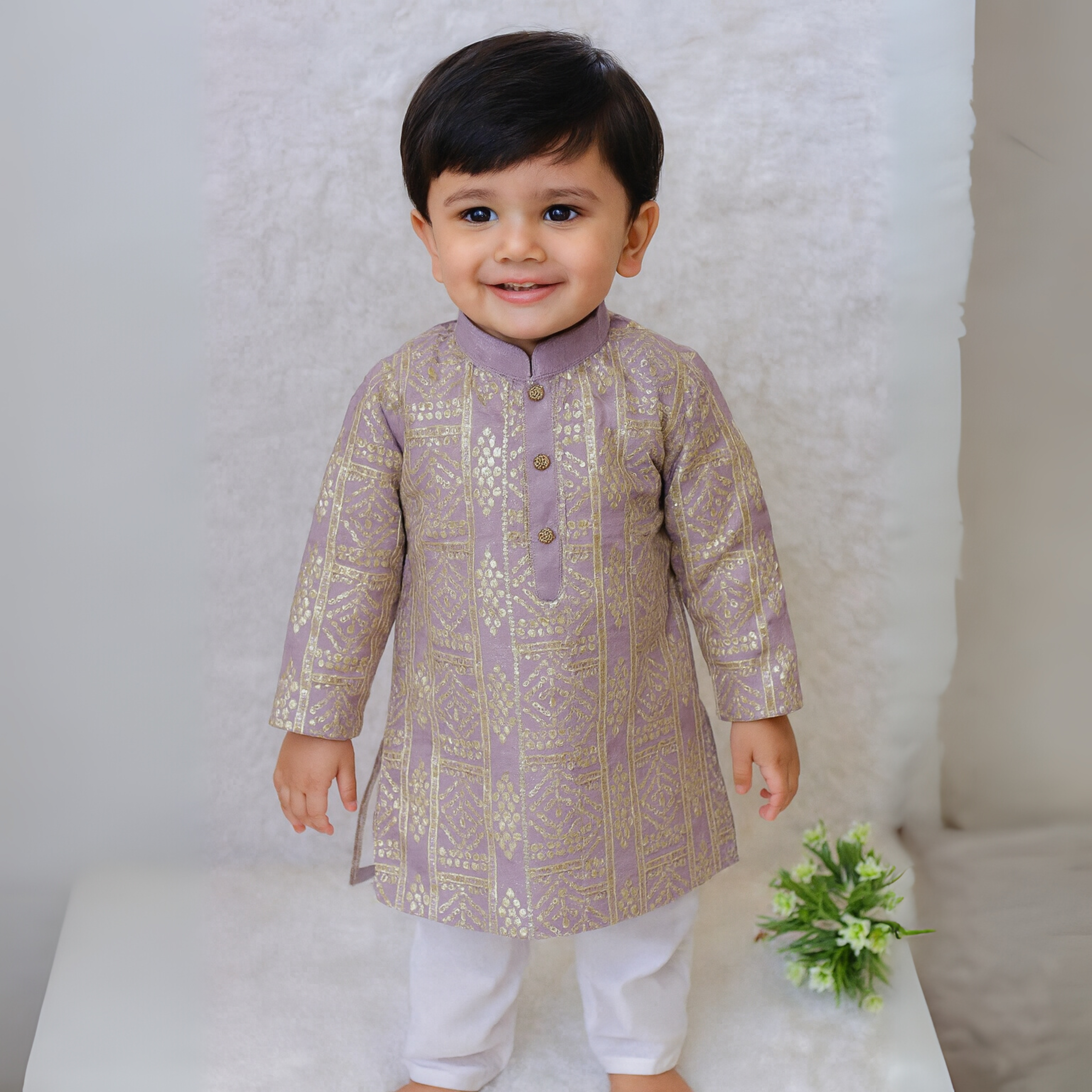 Lavender Kurta Pajama Set