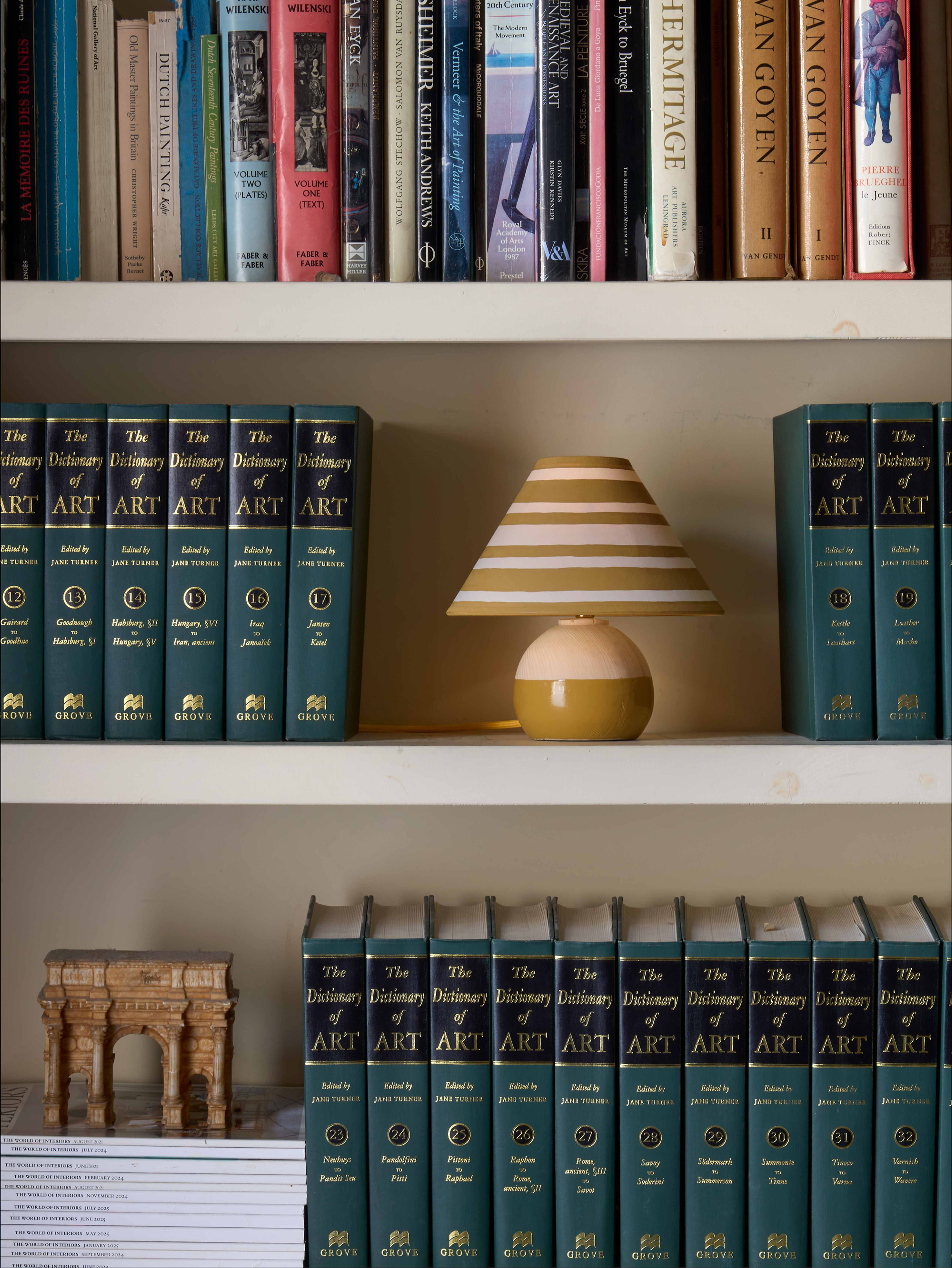 Ticking Stripe: Farrow & Ball India Yellow Shade with Base