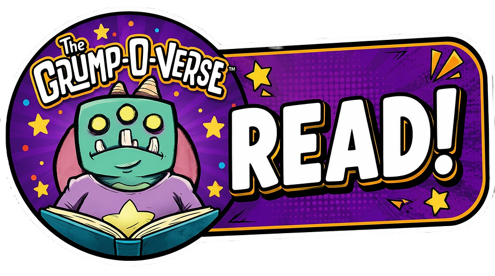Grumpopotamus tells you to read!