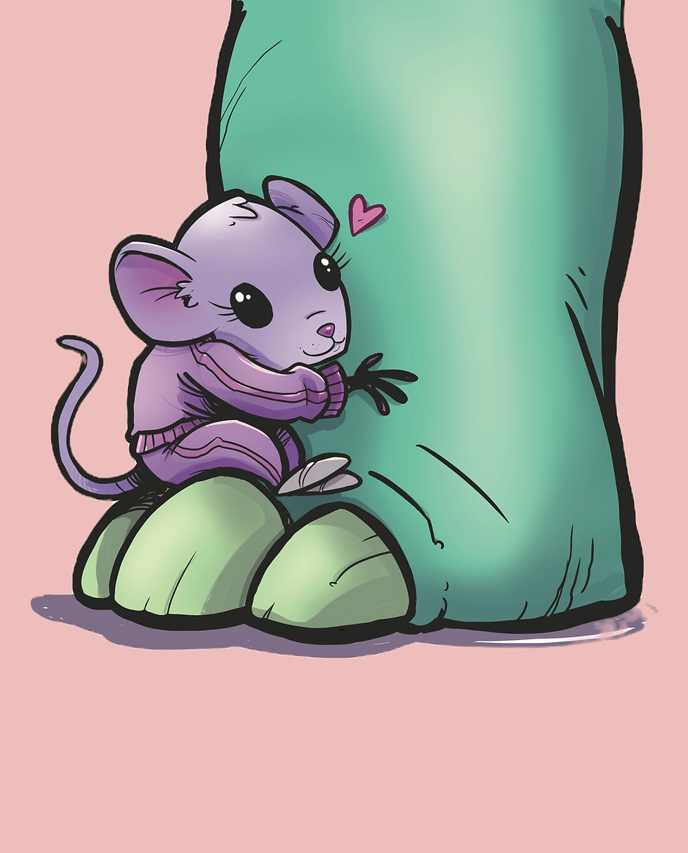 Sassarat, hand-drawn character illustration from the Grump-O-Verse™ by poopbird.