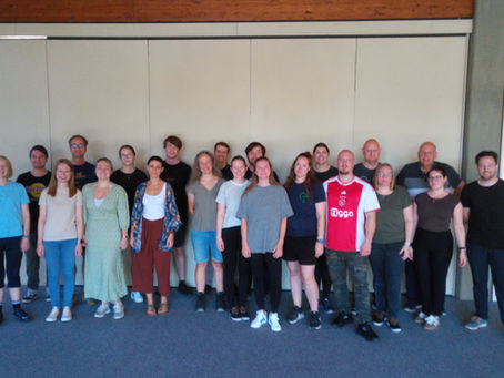 das neue Abendstück Ensemble 2026 beim Workshop für die neue Saison von "Die Tochter des Musketiers" im Naturtheater Renningen