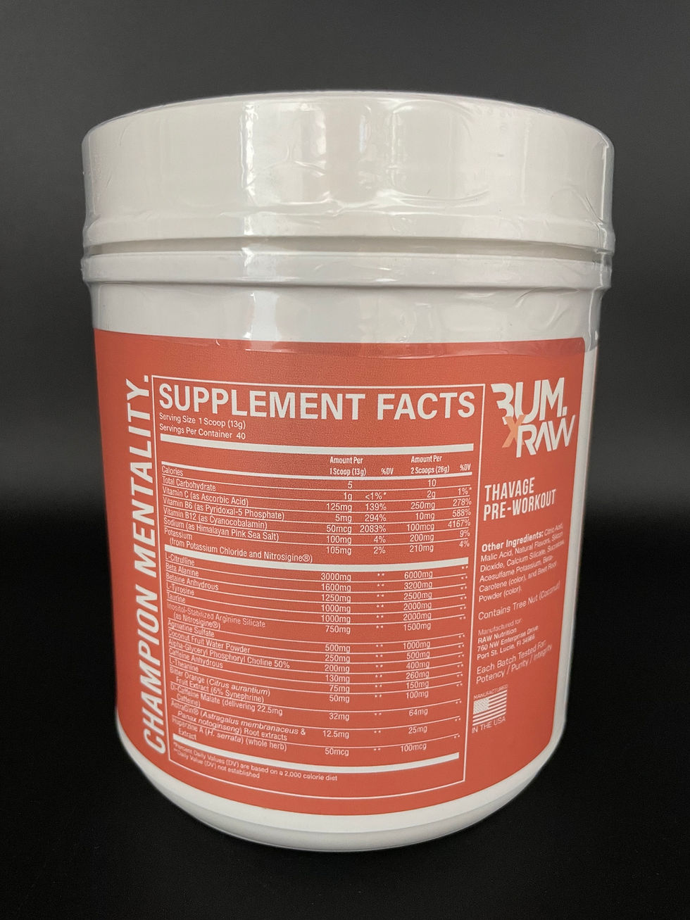 Miniatura: Raw Nutrition Cbum Thavage Pre-Workout | 40 Servcios 