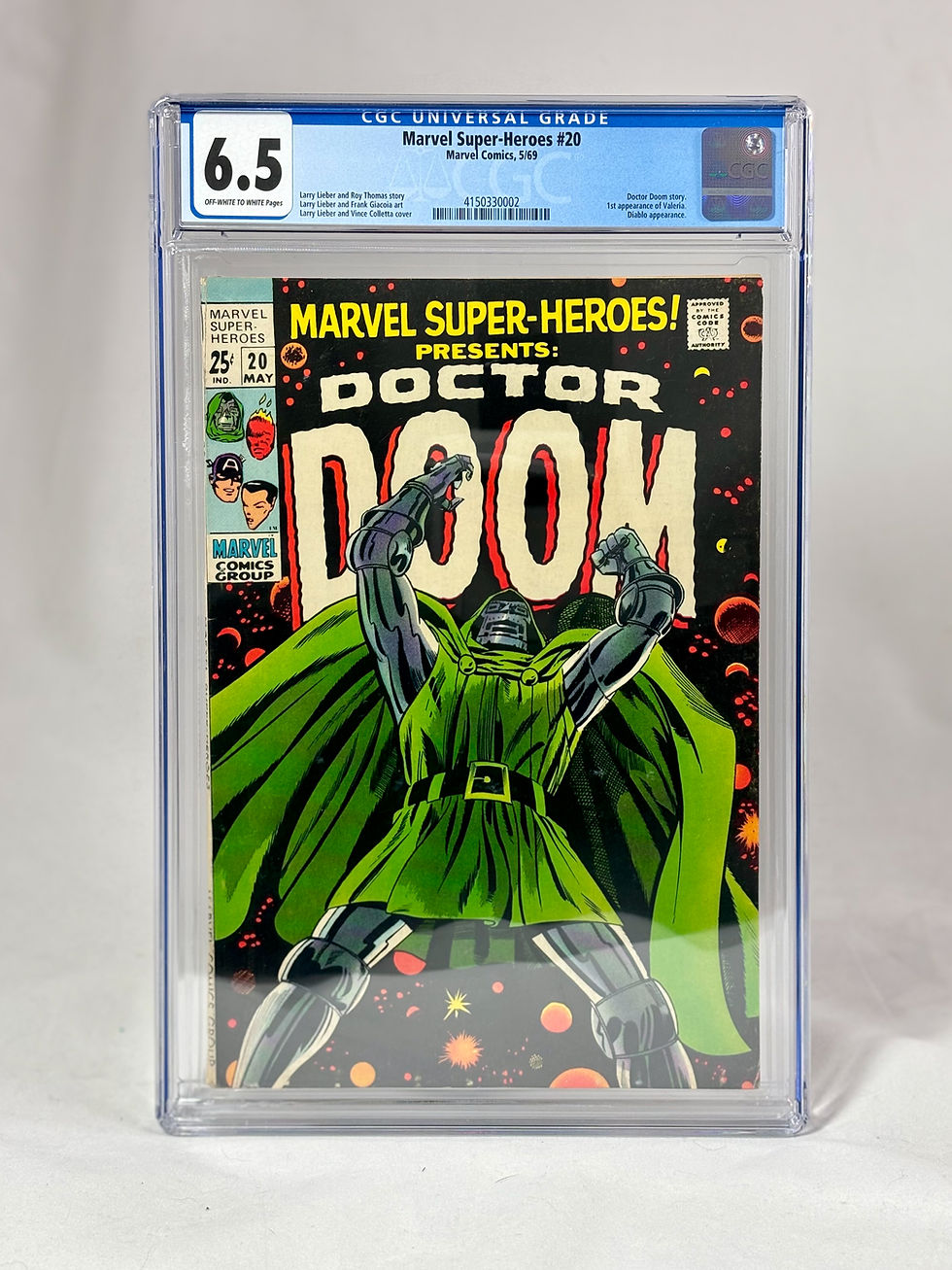 Marvel Super-Heroes #20 CGC 6.5 Marvel 1st app appearance Dr Doom