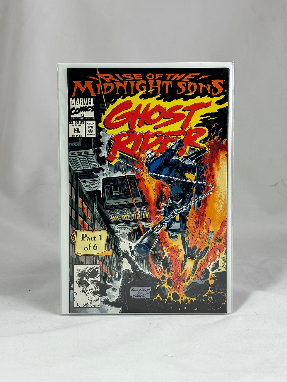 Ghost Rider (1990) #28 - 1st cameo team appearance of The Nine aka the Midnight Sons: Ghost Rider (Ketch), Johnny Blaze