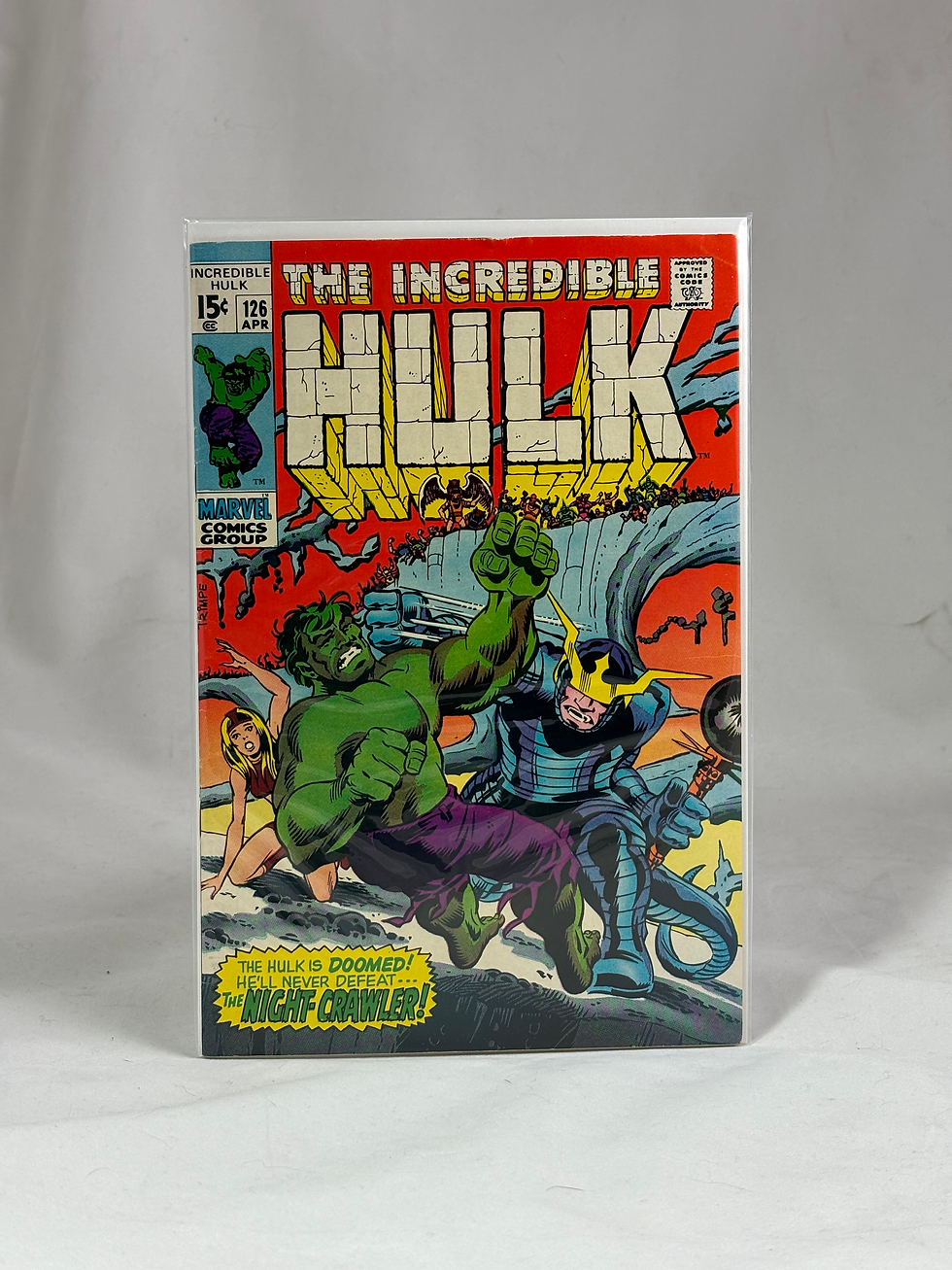 Incredible Hulk #126 (1970) marvel comics 1st first appearance app Night Crawler Dark Barbara Norris Valkyrie