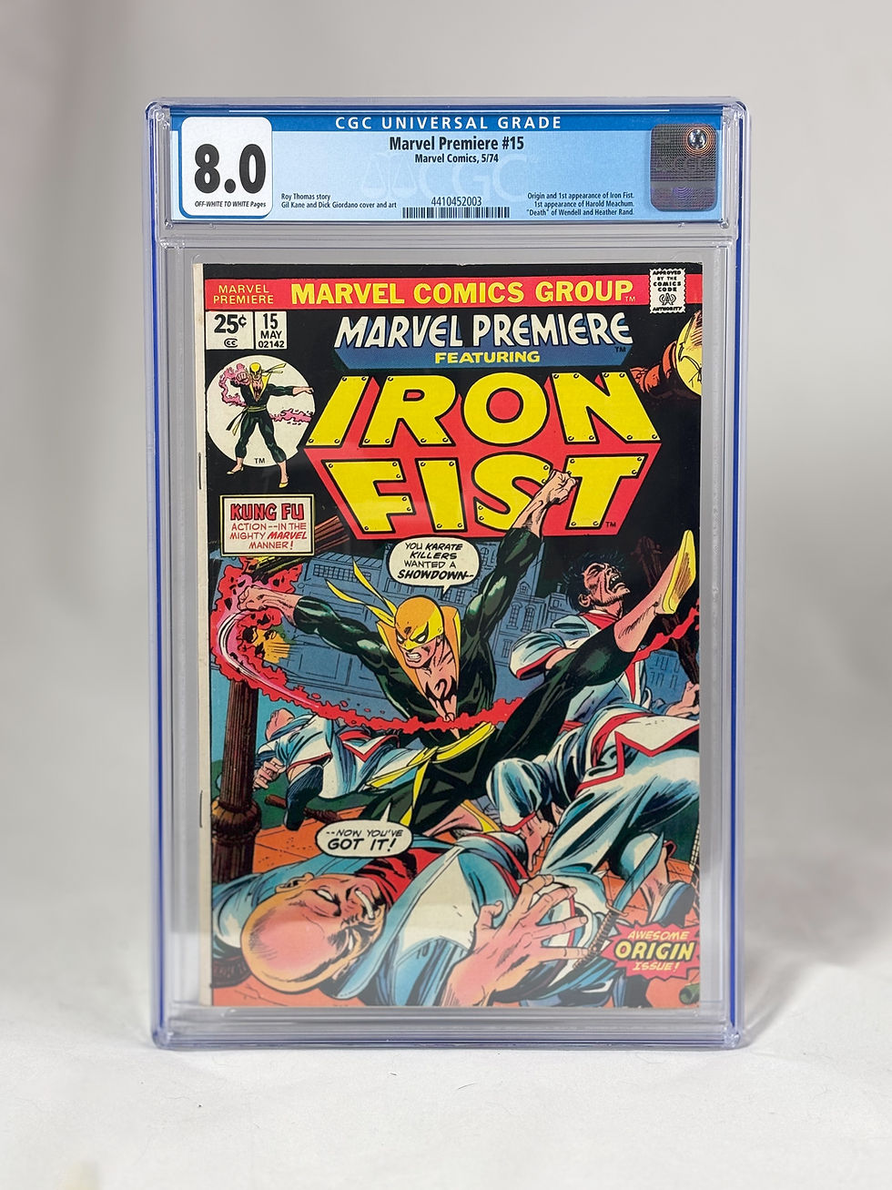 Marvel Premiere #15 CGC 8.0 Marvel 1st app appearance Iron Fist
