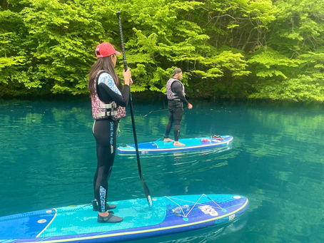 【群馬・四万湖SUP】週末は最高のお天気!カップルに人気のSUPツアー|当日予約OKです◎