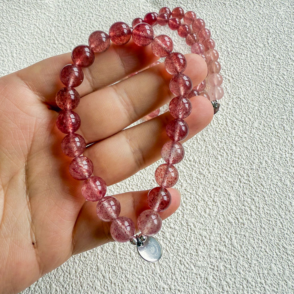 Thumbnail: Berry Blush Brecelet -Strawberry Quartz