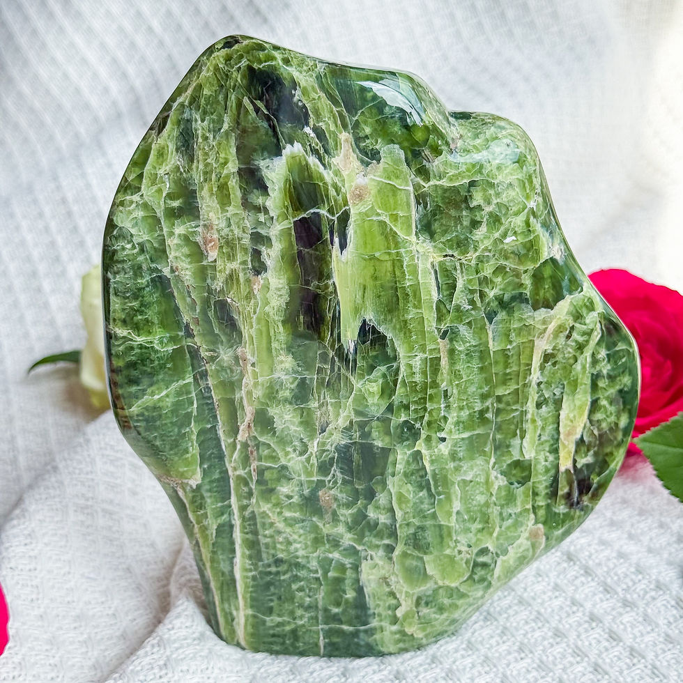 Thumbnail: Large Premium Green Tremolite Freeform – Polished Healing Crystal